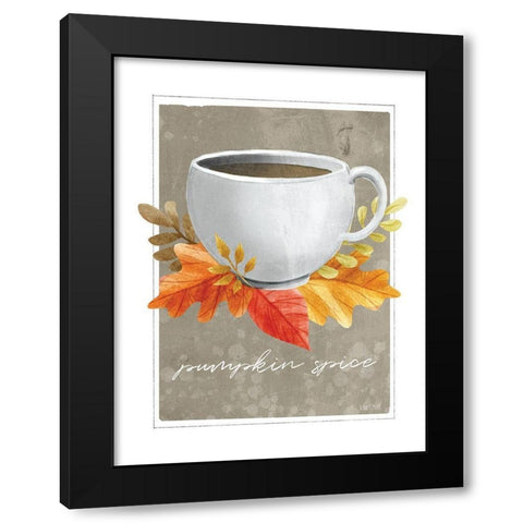 Pumpkin Spice Black Modern Wood Framed Art Print by House Fenway