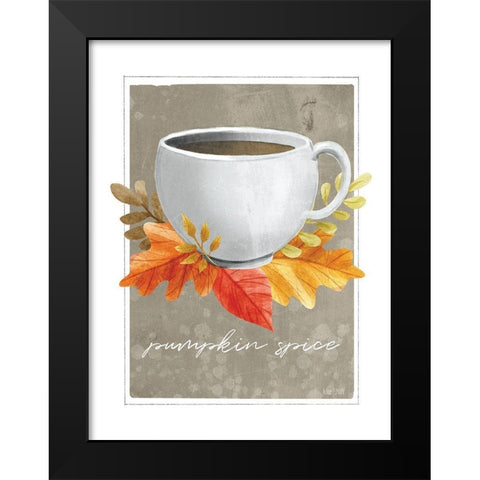 Pumpkin Spice Black Modern Wood Framed Art Print by House Fenway