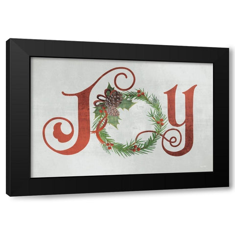 Joy Black Modern Wood Framed Art Print with Double Matting by House Fenway