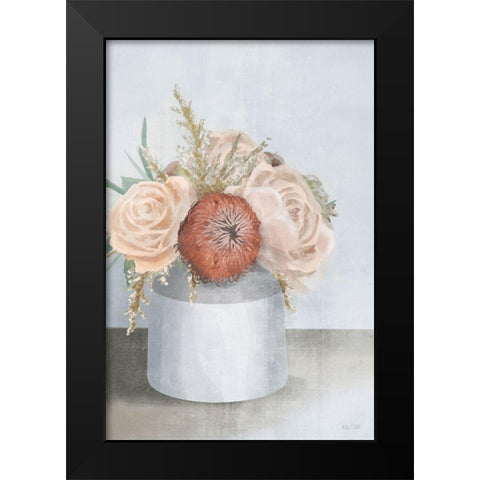 Stoneware Posies I Black Modern Wood Framed Art Print by House Fenway