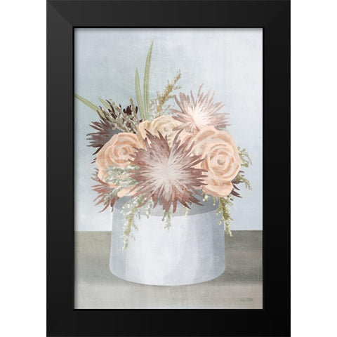 Stoneware Posies II Black Modern Wood Framed Art Print by House Fenway