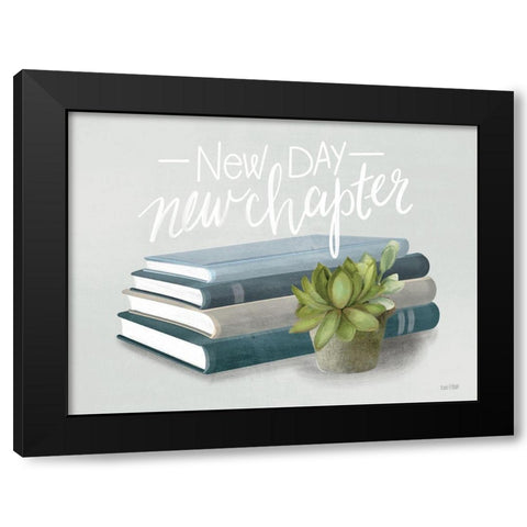 New Chapter Black Modern Wood Framed Art Print by House Fenway