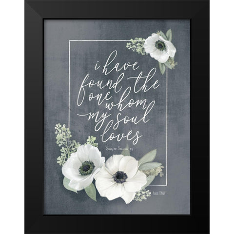 My Soul Loves Black Modern Wood Framed Art Print by House Fenway