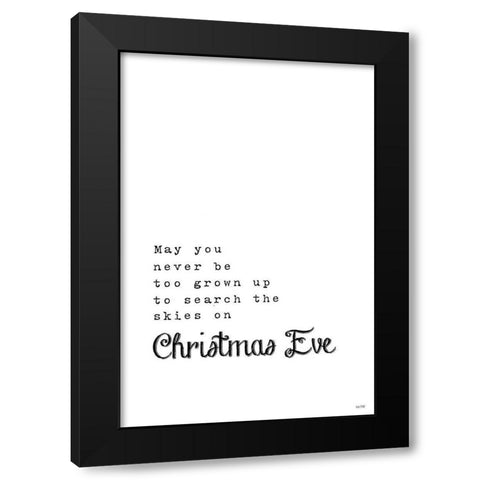Christmas Skies Black Modern Wood Framed Art Print by House Fenway