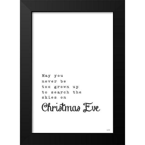 Christmas Skies Black Modern Wood Framed Art Print by House Fenway