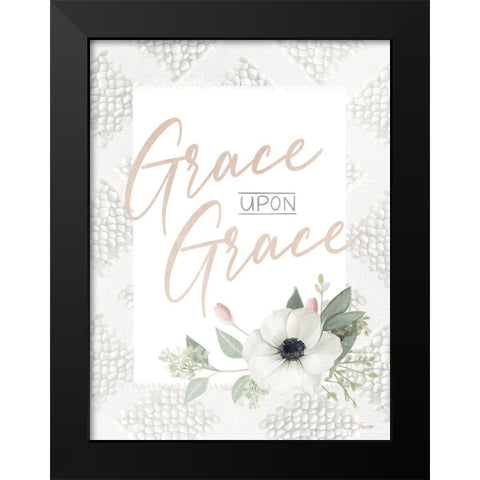 Grace Upon Grace Black Modern Wood Framed Art Print by House Fenway