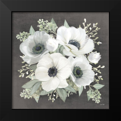Anemone Square I     Black Modern Wood Framed Art Print by House Fenway