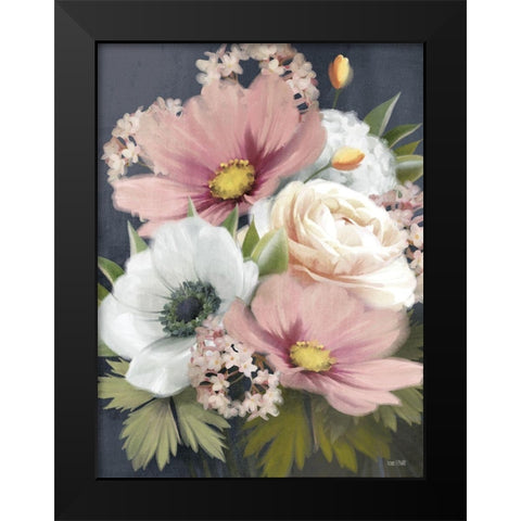 Spring Harmony Floral I Black Modern Wood Framed Art Print by House Fenway