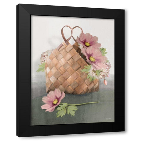 Farmhouse Daisy Basket     Black Modern Wood Framed Art Print with Double Matting by House Fenway