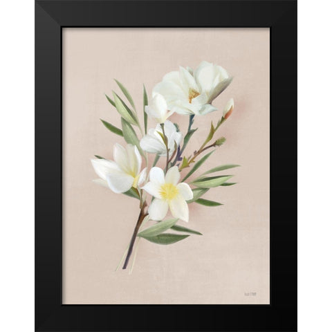 Spring Magnolias Black Modern Wood Framed Art Print by House Fenway