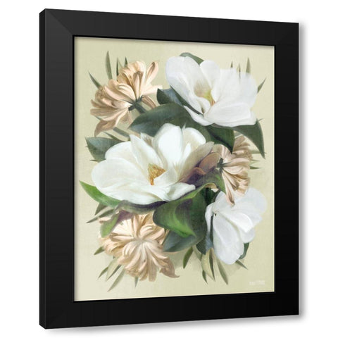 Vintage Romance Black Modern Wood Framed Art Print with Double Matting by House Fenway