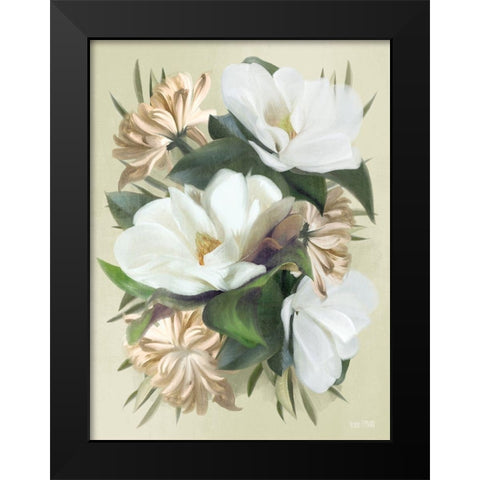 Vintage Romance Black Modern Wood Framed Art Print by House Fenway