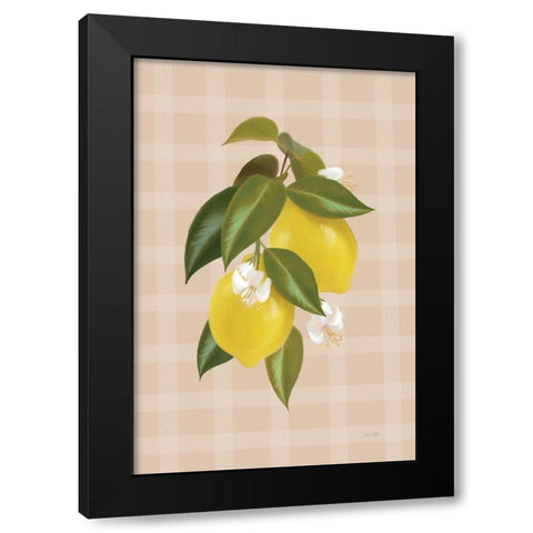 Lemon Botanical I   Black Modern Wood Framed Art Print with Double Matting by House Fenway