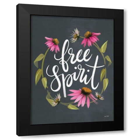 Free Spirit   Black Modern Wood Framed Art Print with Double Matting by House Fenway