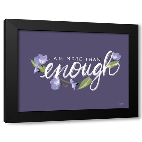 More than Enough Black Modern Wood Framed Art Print with Double Matting by House Fenway