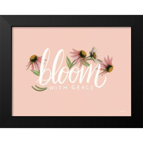 Bloom with Grace     Black Modern Wood Framed Art Print by House Fenway