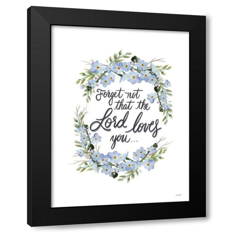 The Lord Loves You Black Modern Wood Framed Art Print with Double Matting by House Fenway