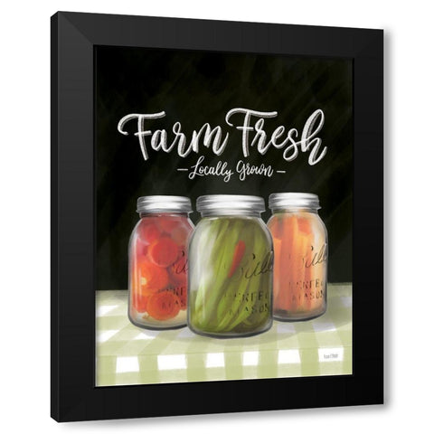 Farm Fresh Veggies    Black Modern Wood Framed Art Print by House Fenway