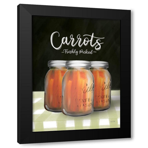 Farm Fresh Carrots Black Modern Wood Framed Art Print with Double Matting by House Fenway