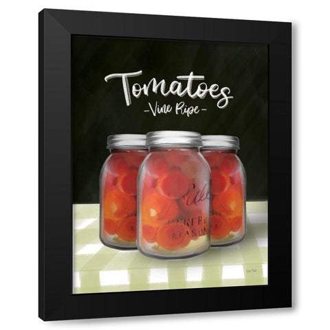 Farm Fresh Tomatoes Black Modern Wood Framed Art Print with Double Matting by House Fenway