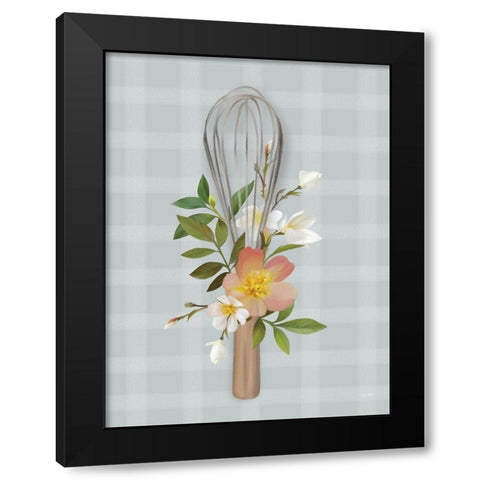 Kitchen Made with Love Whisk Black Modern Wood Framed Art Print by House Fenway