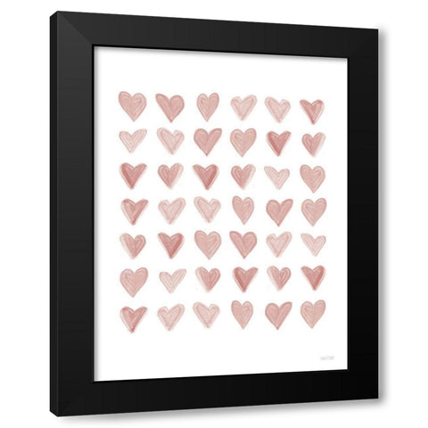 All the Love Black Modern Wood Framed Art Print by House Fenway