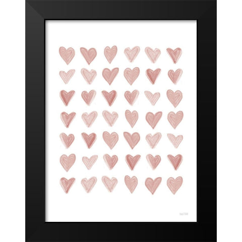 All the Love Black Modern Wood Framed Art Print by House Fenway