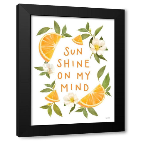 Sun Shine on My Mind Black Modern Wood Framed Art Print with Double Matting by House Fenway
