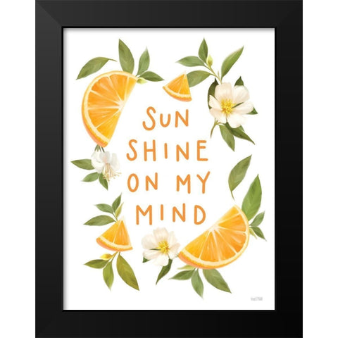 Sun Shine on My Mind Black Modern Wood Framed Art Print by House Fenway