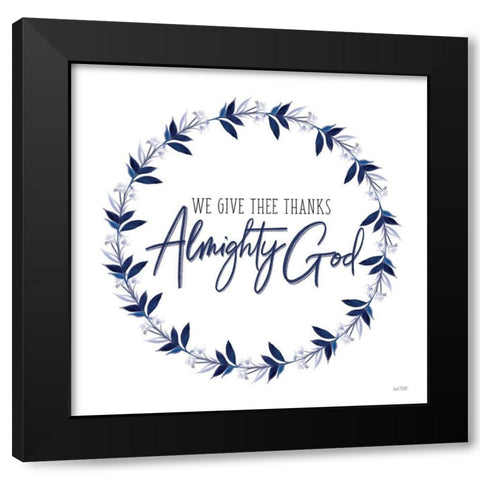 Almighty God Wreath Black Modern Wood Framed Art Print with Double Matting by House Fenway