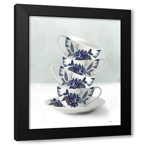 Tea Tower Black Modern Wood Framed Art Print with Double Matting by House Fenway