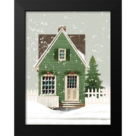 Holiday Home Black Modern Wood Framed Art Print by House Fenway