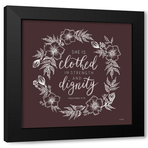 She is Clothed Black Modern Wood Framed Art Print with Double Matting by House Fenway