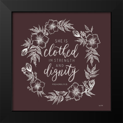 She is Clothed Black Modern Wood Framed Art Print by House Fenway