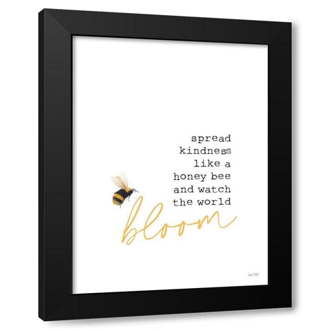 Spread Kindness Black Modern Wood Framed Art Print with Double Matting by House Fenway