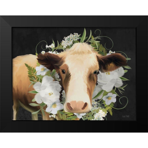 Aggie Black Modern Wood Framed Art Print by House Fenway