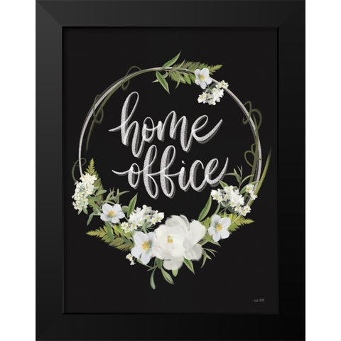 Home Office Black Modern Wood Framed Art Print by House Fenway