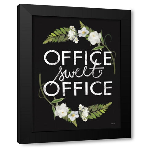 Office Sweet Office Black Modern Wood Framed Art Print with Double Matting by House Fenway