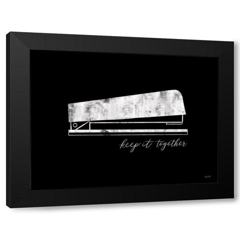 Keep It Together Black Modern Wood Framed Art Print with Double Matting by House Fenway