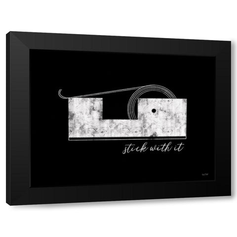 Stick With It Black Modern Wood Framed Art Print with Double Matting by House Fenway