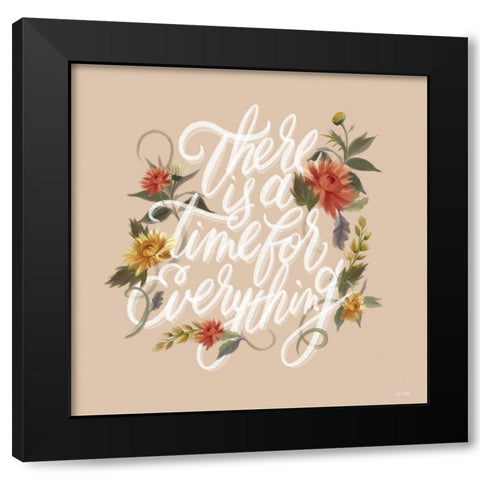 Time for Everything Black Modern Wood Framed Art Print with Double Matting by House Fenway