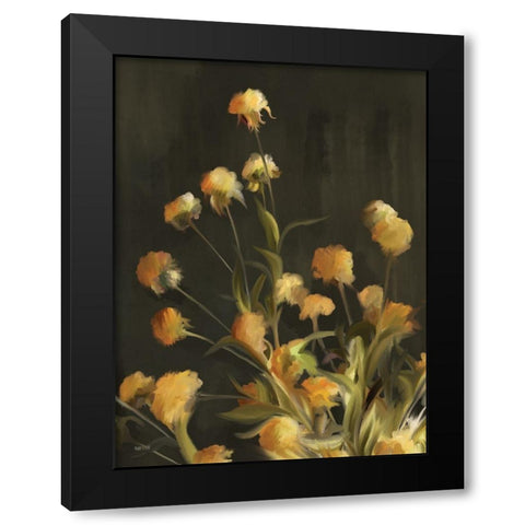 Golden Yarrow Black Modern Wood Framed Art Print with Double Matting by House Fenway