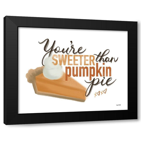 Sweeter Than Pumpkin Pie Black Modern Wood Framed Art Print with Double Matting by House Fenway