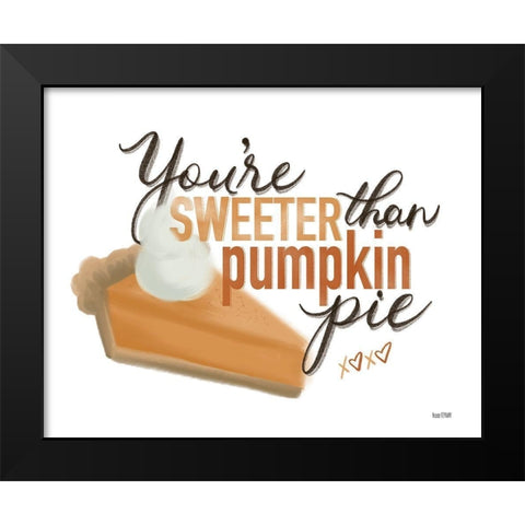 Sweeter Than Pumpkin Pie Black Modern Wood Framed Art Print by House Fenway