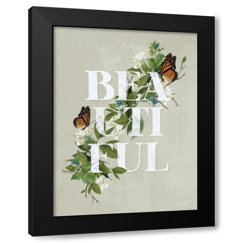 Beautiful Butterflies    Black Modern Wood Framed Art Print with Double Matting by House Fenway