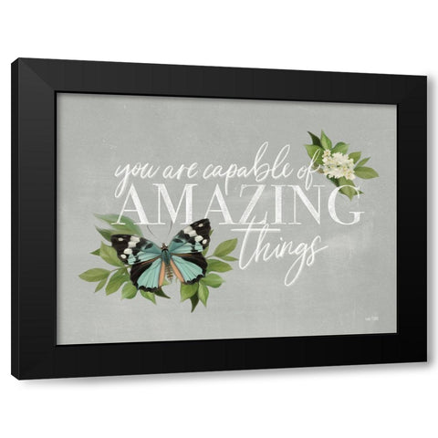 Amazing Things    Black Modern Wood Framed Art Print by House Fenway