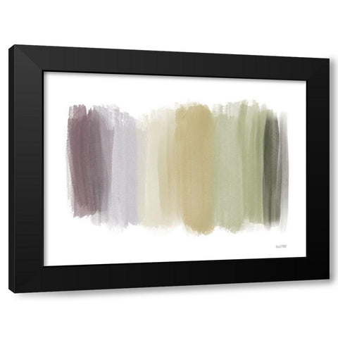 Botanical Abstract Black Modern Wood Framed Art Print with Double Matting by House Fenway