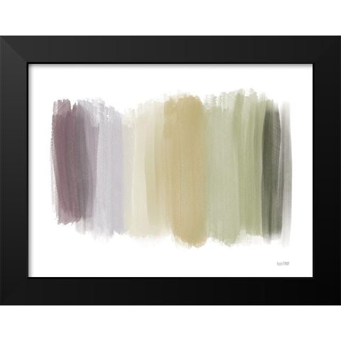 Botanical Abstract Black Modern Wood Framed Art Print by House Fenway