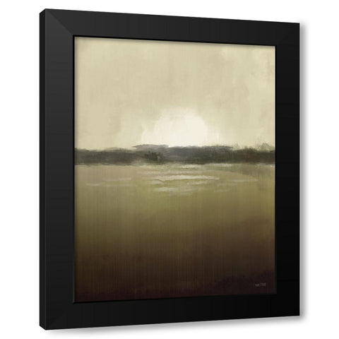 Golden Sunset Black Modern Wood Framed Art Print with Double Matting by House Fenway