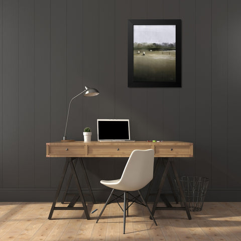 Countryside Flock Black Modern Wood Framed Art Print by House Fenway